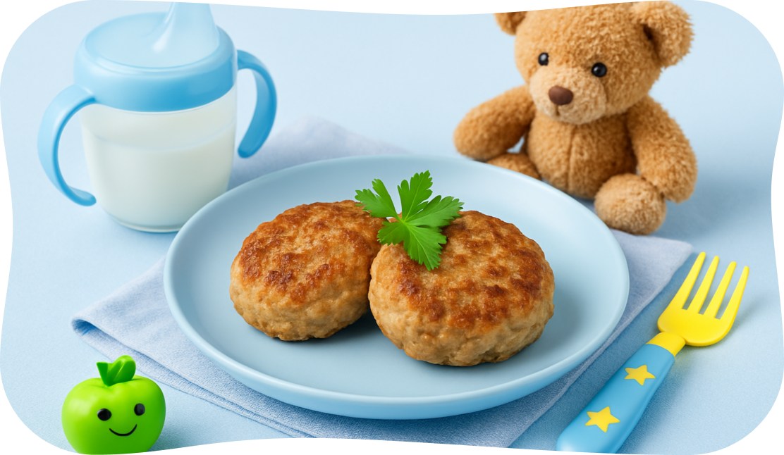 Котлетки с мясным пюре Котлетки с мясным пюре