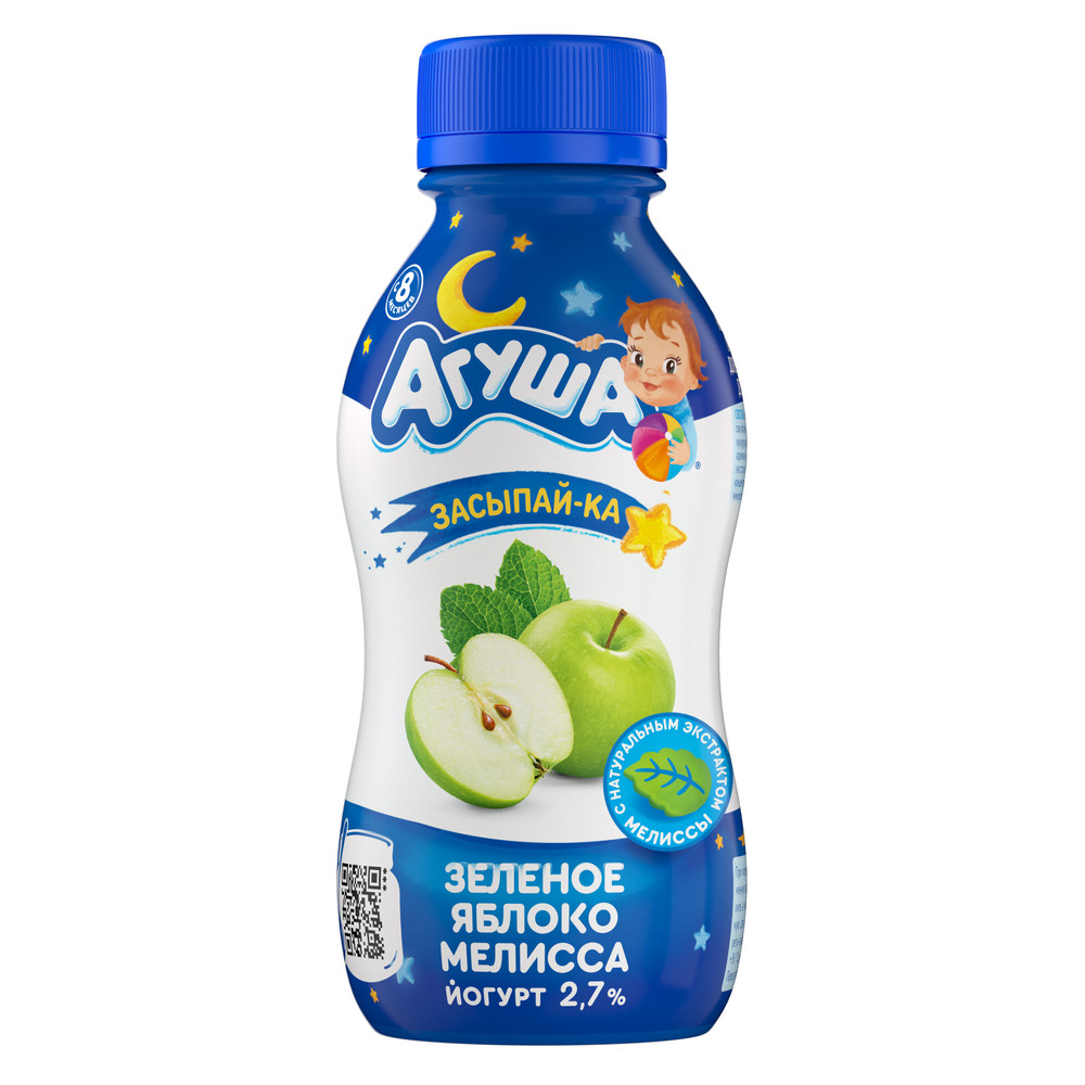 Йогурт питьевой Яблоко-мелисса, 180 г