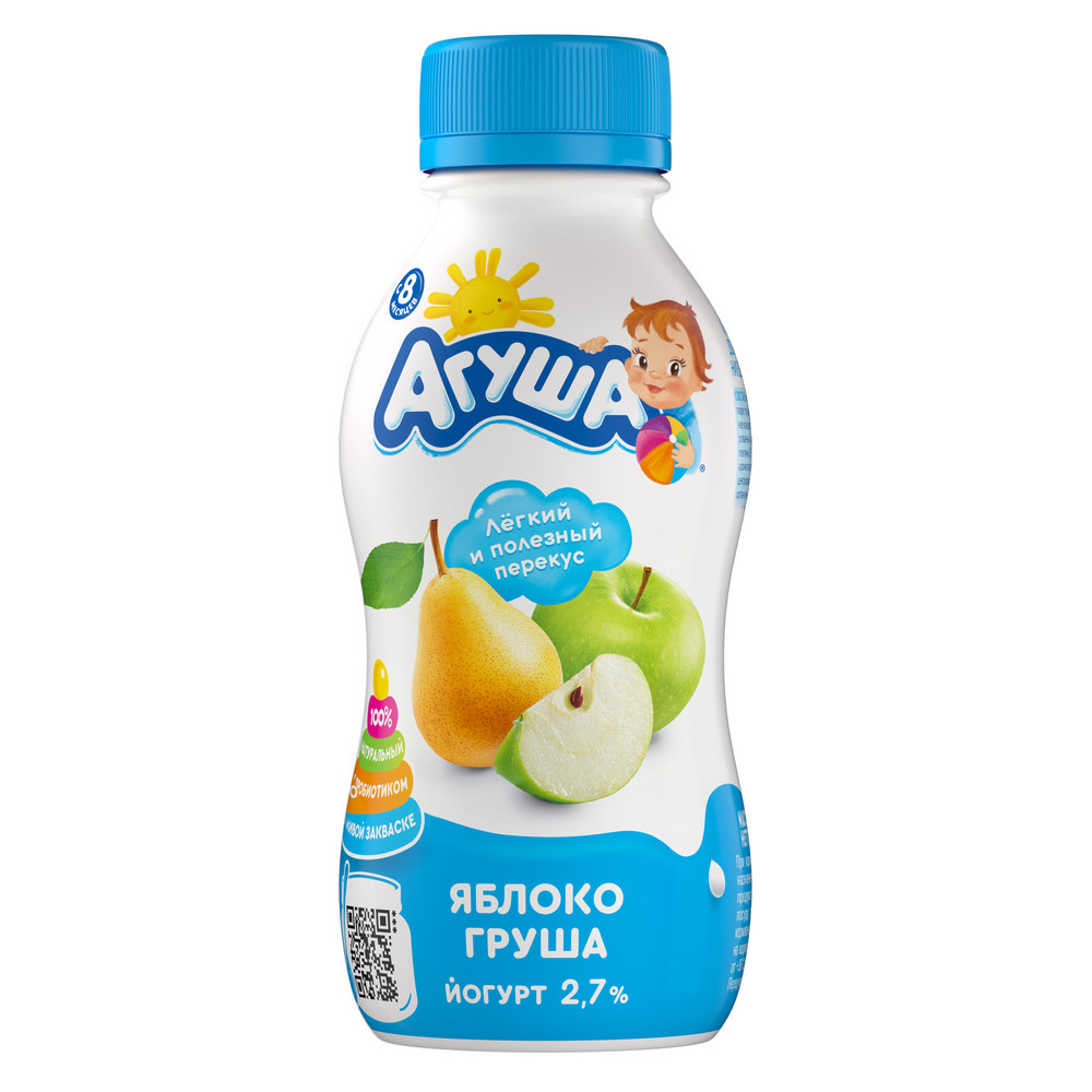 Йогурт питьевой Яблоко-груша, 180 г
